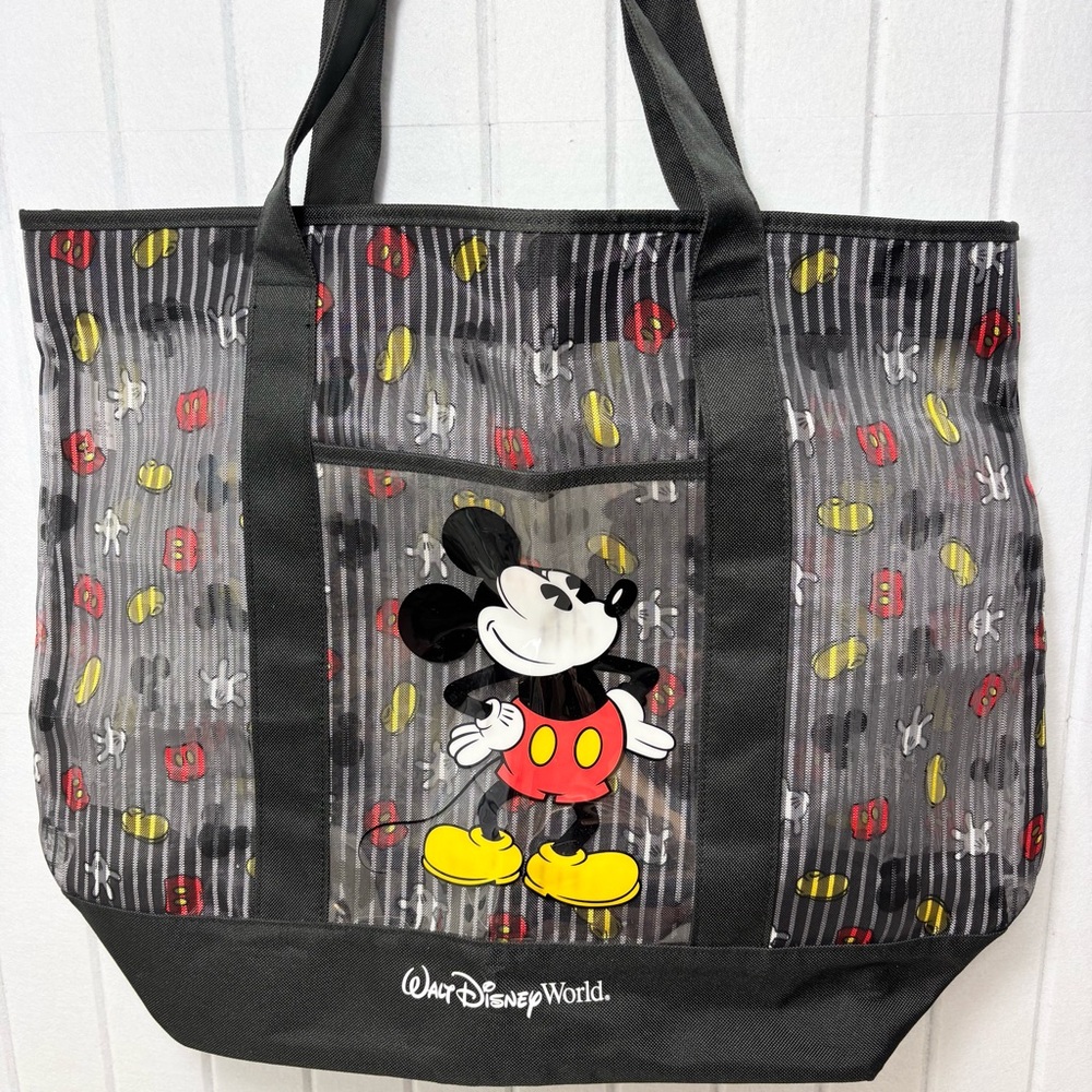 Disney Walt Disney World Mickey Mouse Large Striped Tote - Picture 3 of 10